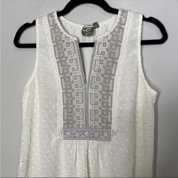 Anthropologie One September Beaded Tunic Blouse - Picture 3 of 10